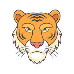 tiger vector icon, animals vector illustration - simple illustration of tiger perfect for logos, and animals-themed designs.