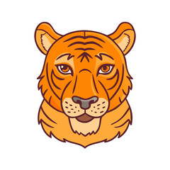 tiger vector icon, animals vector illustration - simple illustration of tiger perfect for logos, and animals-themed designs.