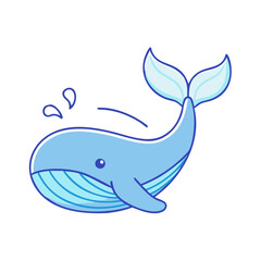 whale vector icon, animals vector illustration - simple illustration of whale perfect for logos, and animals-themed designs.