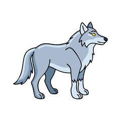 wolf vector icon, animals vector illustration - simple illustration of wolf perfect for logos, and animals-themed designs.