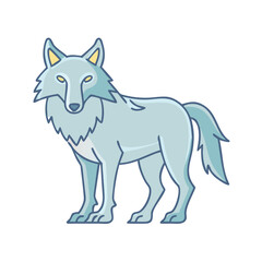 wolf vector icon, animals vector illustration - simple illustration of wolf perfect for logos, and animals-themed designs.
