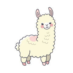 alpaca vector icon, animals vector illustration - simple illustration of alpaca perfect for logos, and animals-themed designs.