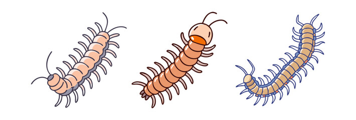 centipede vector icon, animals vector illustration - simple illustration of centipede perfect for logos, and animals-themed designs.