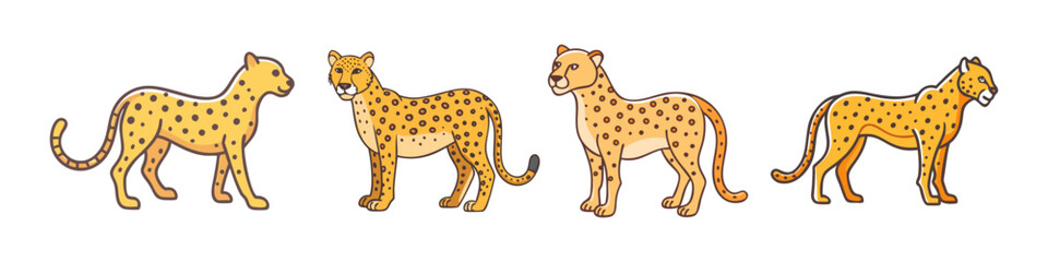 cheetah vector icon, animals vector illustration - simple illustration of cheetah perfect for logos, and animals-themed designs.