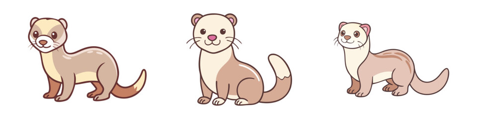 ferret vector icon, animals vector illustration - simple illustration of ferret perfect for logos, and animals-themed designs.
