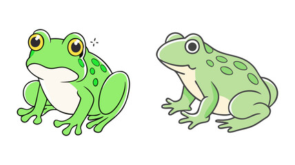 frog vector icon, animals vector illustration - simple illustration of frog perfect for logos, and animals-themed designs.