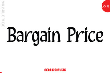 Special Offer Text Banner Design Typography Template Bargain Price