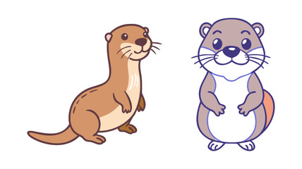 otter vector icon, animals vector illustration - simple illustration of otter perfect for logos, and animals-themed designs.
