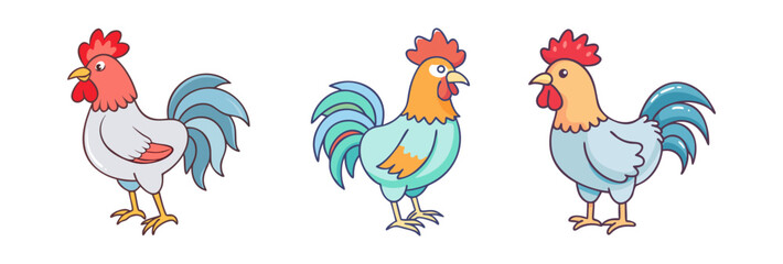 rooster vector icon, animals vector illustration - simple illustration of rooster perfect for logos, and animals-themed designs.