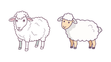 sheep vector icon, animals vector illustration - simple illustration of sheep perfect for logos, and animals-themed designs.