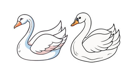 swan vector icon, animals vector illustration - simple illustration of swan perfect for logos, and animals-themed designs.