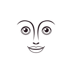 funny face elements eyes lips nose character illustration