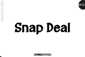Special Offer Template Design Banner Typography Text Snap Deal