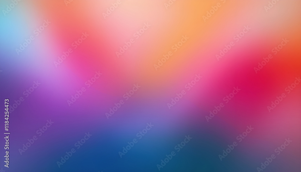 Poster vibrant blurry gradient background displaying a spectrum of colors