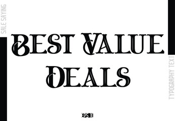Sale Template Design Banner Typography Text  Best Value Deals