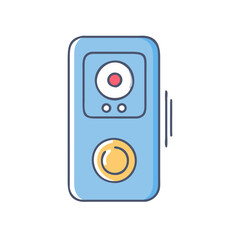 doorbell camera vector icon, electronics vector illustration - simple illustration of doorbell camera perfect for logos, and electronics-themed designs.