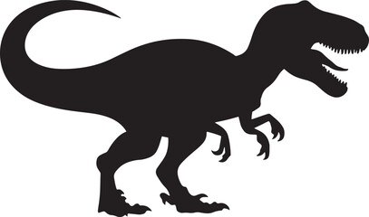 Dinosaur silhouette victor design with white background