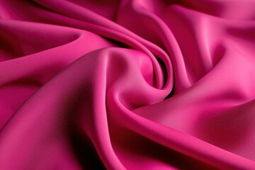 Obraz premium A close-up of a smooth pink fabric with elegant folds and texture.