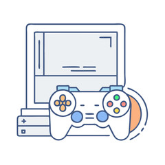 gaming console vector icon, electronics vector illustration - simple illustration of gaming console perfect for logos, and electronics-themed designs.