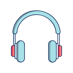 headphones vector icon, electronics vector illustration - simple illustration of headphones perfect for logos, and electronics-themed designs.