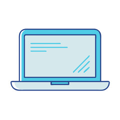laptop vector icon, electronics vector illustration - simple illustration of laptop perfect for logos, and electronics-themed designs.