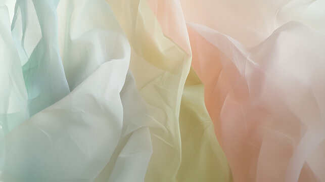Calming Abstract Composition with Flowing Shapes - Generative AI Image