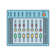 mixer console vector icon, electronics vector illustration - simple illustration of mixer console perfect for logos, and electronics-themed designs.