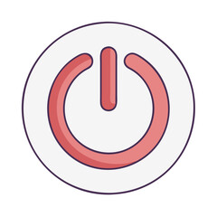 power button vector icon, electronics vector illustration - simple illustration of power button perfect for logos, and electronics-themed designs.