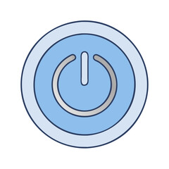 power button vector icon, electronics vector illustration - simple illustration of power button perfect for logos, and electronics-themed designs.
