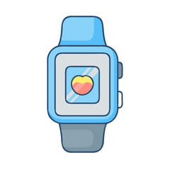 smartwatch vector icon, electronics vector illustration - simple illustration of smartwatch perfect for logos, and electronics-themed designs.