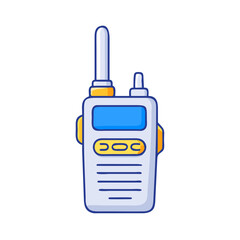walkie talkie vector icon, electronics vector illustration - simple illustration of walkie talkie perfect for logos, and electronics-themed designs.