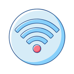 wi fi signal vector icon, electronics vector illustration - simple illustration of wi fi signal perfect for logos, and electronics-themed designs.