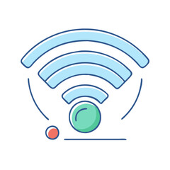 wi fi signal vector icon, electronics vector illustration - simple illustration of wi fi signal perfect for logos, and electronics-themed designs.