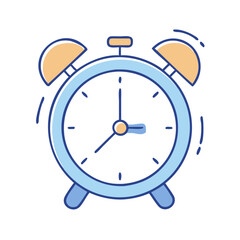 alarm clock vector icon, electronics vector illustration - simple illustration of alarm clock perfect for logos, and electronics-themed designs.