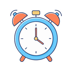 alarm clock vector icon, electronics vector illustration - simple illustration of alarm clock perfect for logos, and electronics-themed designs.