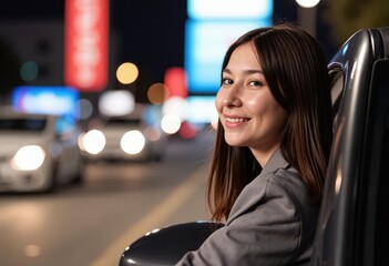 Fototapeta premium woman in the city