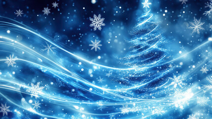 Obraz premium Glowing Christmas Tree