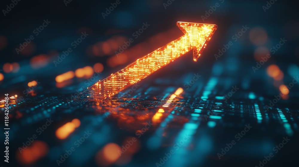 Poster digital growth trends technology sector infographic visual data-driven environment abstract viewpoin