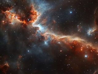 Fototapeta premium Cosmic Nebula Stellar Cloudscape Celestial Display