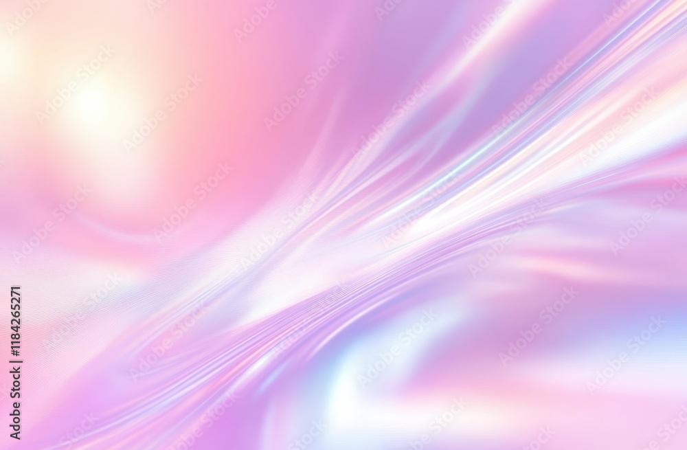 Poster soft light abstract holographic background with pastel colors, creating dreamy and ethereal atmosphe