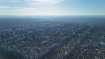 Cityscape Under Morning Haze 