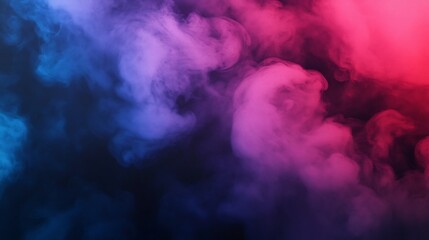 Fototapeta premium Mesmerizing Swirling Smoke in Vibrant Mystical Atmosphere on Dark Background