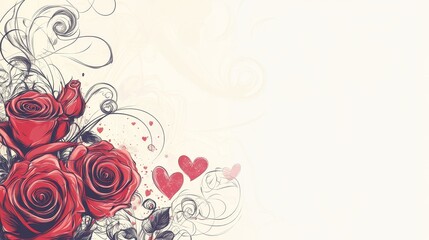 An intricate and luxurious Valentine's Day border