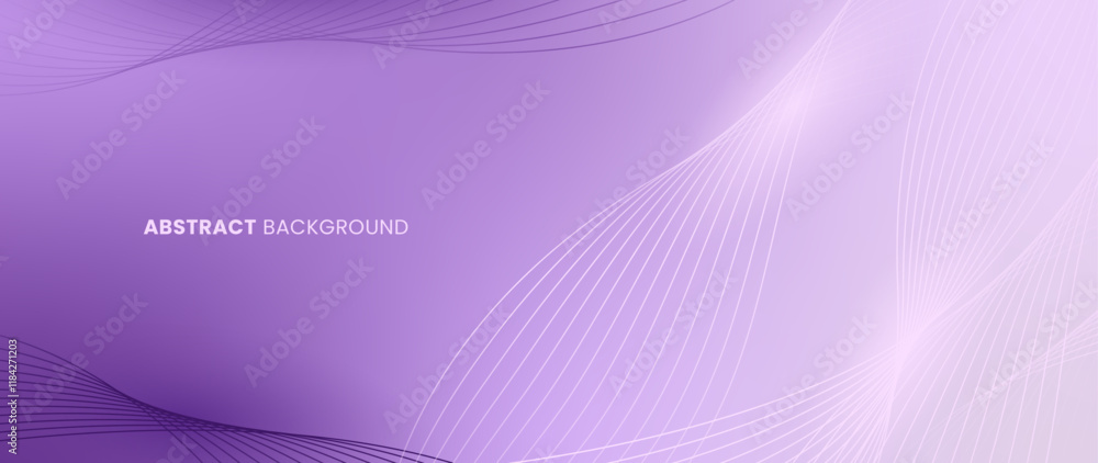 Poster abstract background with wave pattern in purple color. smooth and clean lines that form waves.