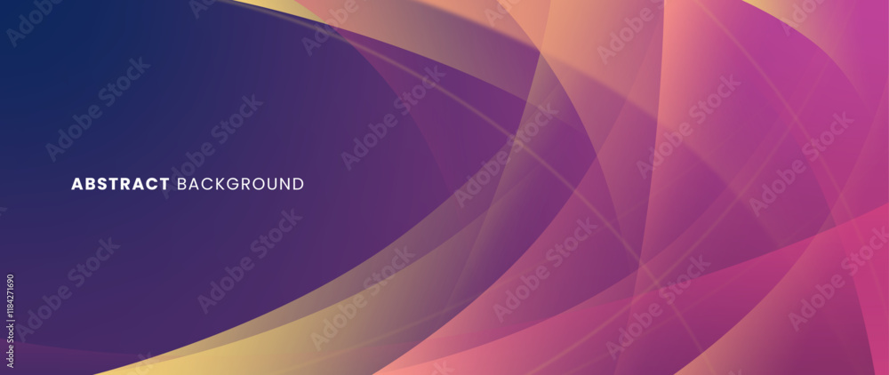 Poster abstract background decorated with vector illustrations with fancy stripe patterns and lots of color