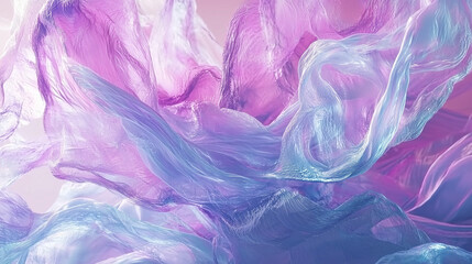 Fototapeta premium Calming Abstract Composition with Flowing Shapes - Generative AI Image