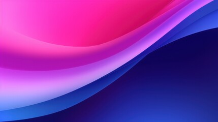 Abstract pink and blue waves in dynamic flow of colors