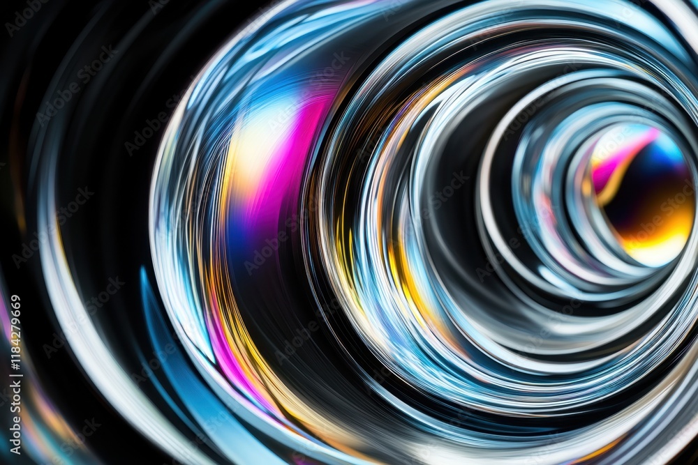 Aufkleber swirling patterns of light and color create a mesmerizing abstract design