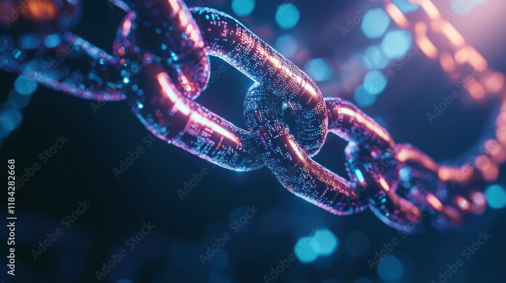 Poster digital chain: secure network abstract