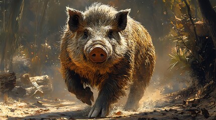 Wildlife Photography Wild Boar Running
